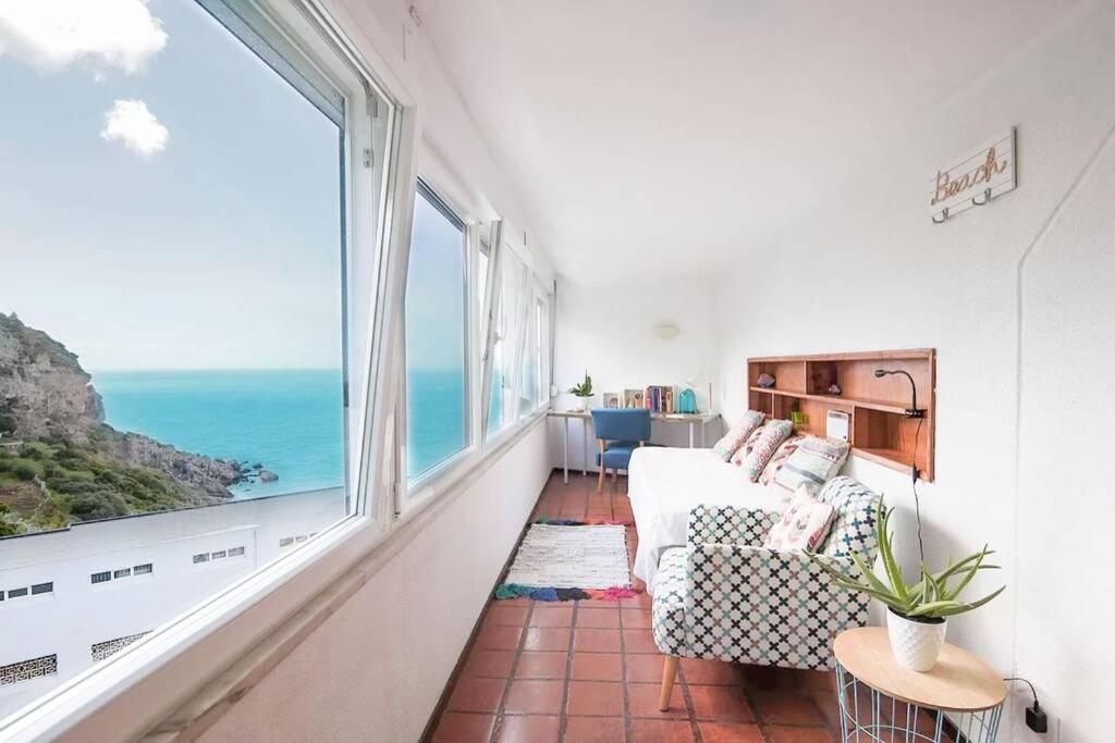 Apartamento Estúdio vista mar com A/C e acesso privado à praia Sesimbra Exterior foto