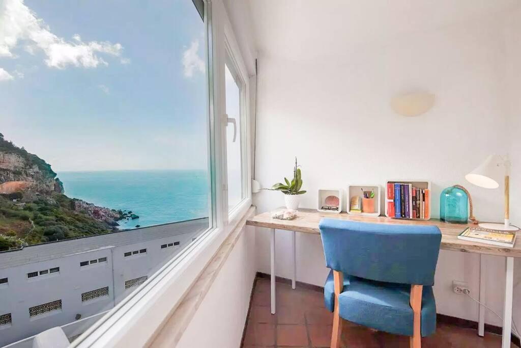 Apartamento Estúdio vista mar com A/C e acesso privado à praia Sesimbra Exterior foto